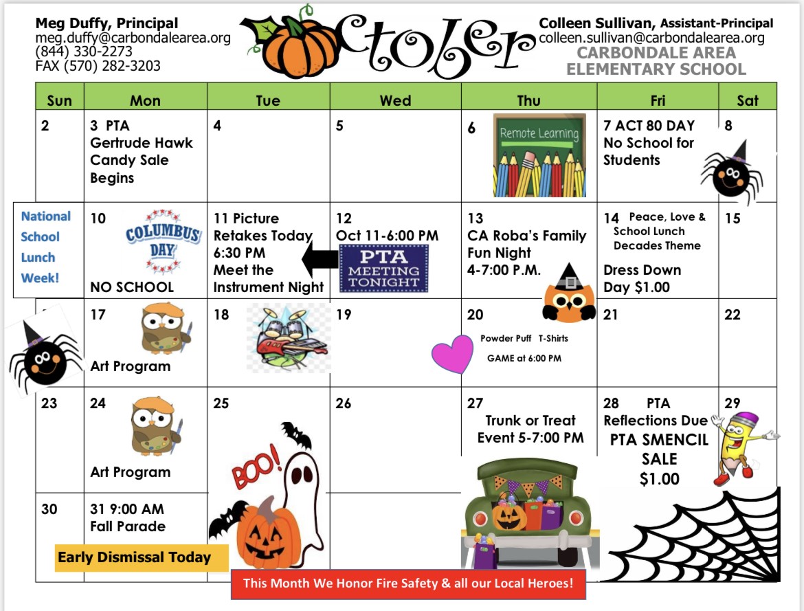 CAES October Calendar