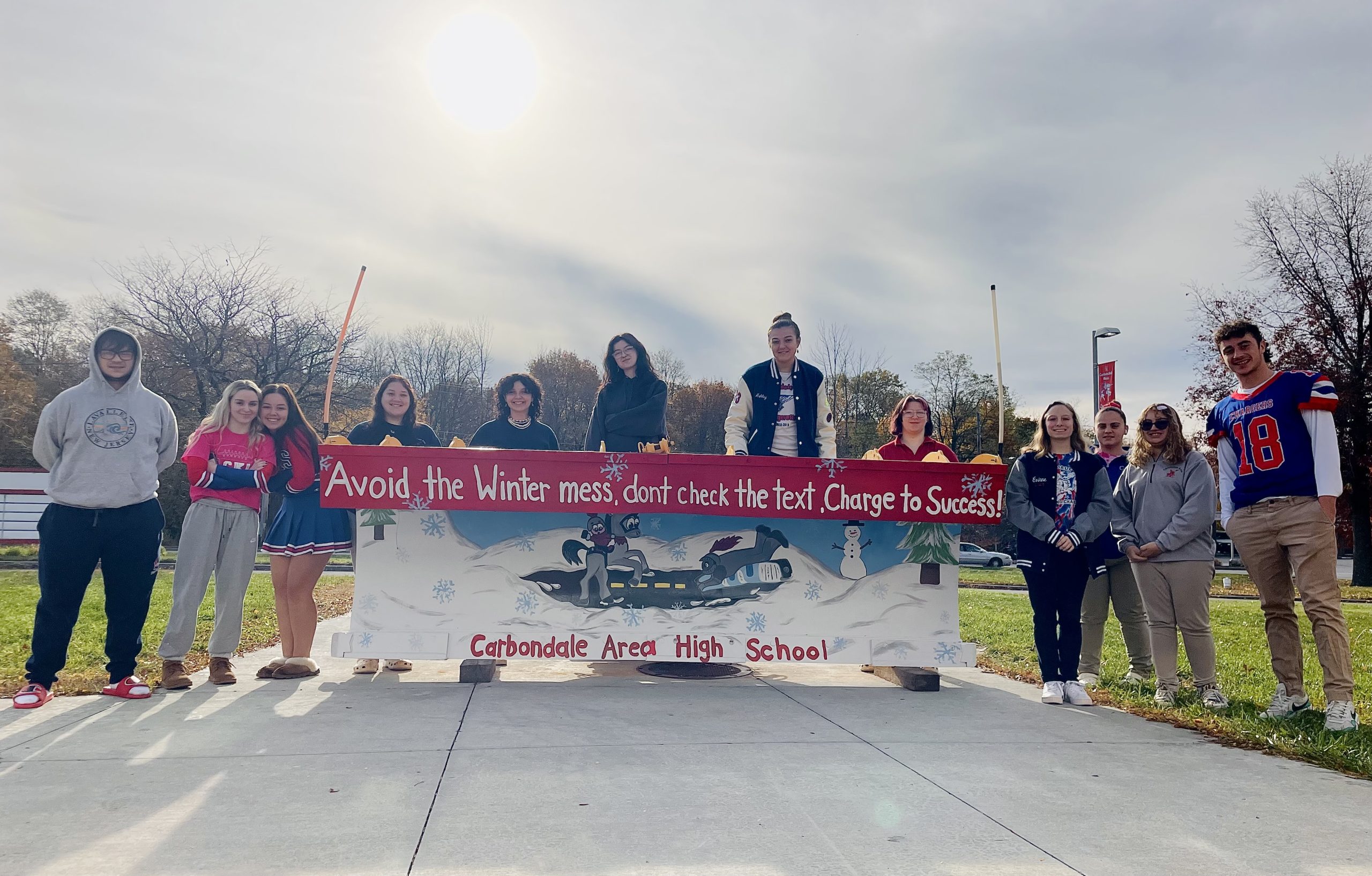 Carbondale Area Art Classes Participate in the PennDOT “Paint the Plow” Program