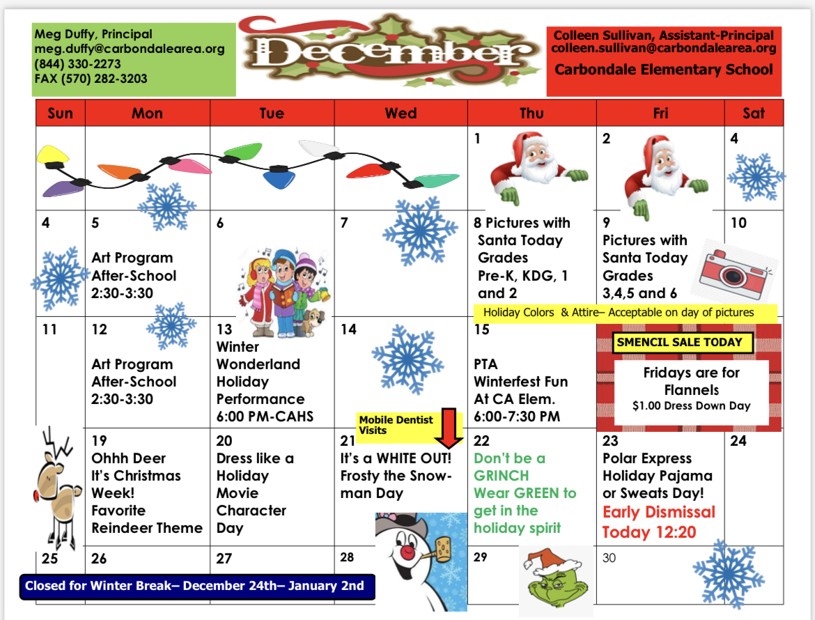 CAES December Calendar