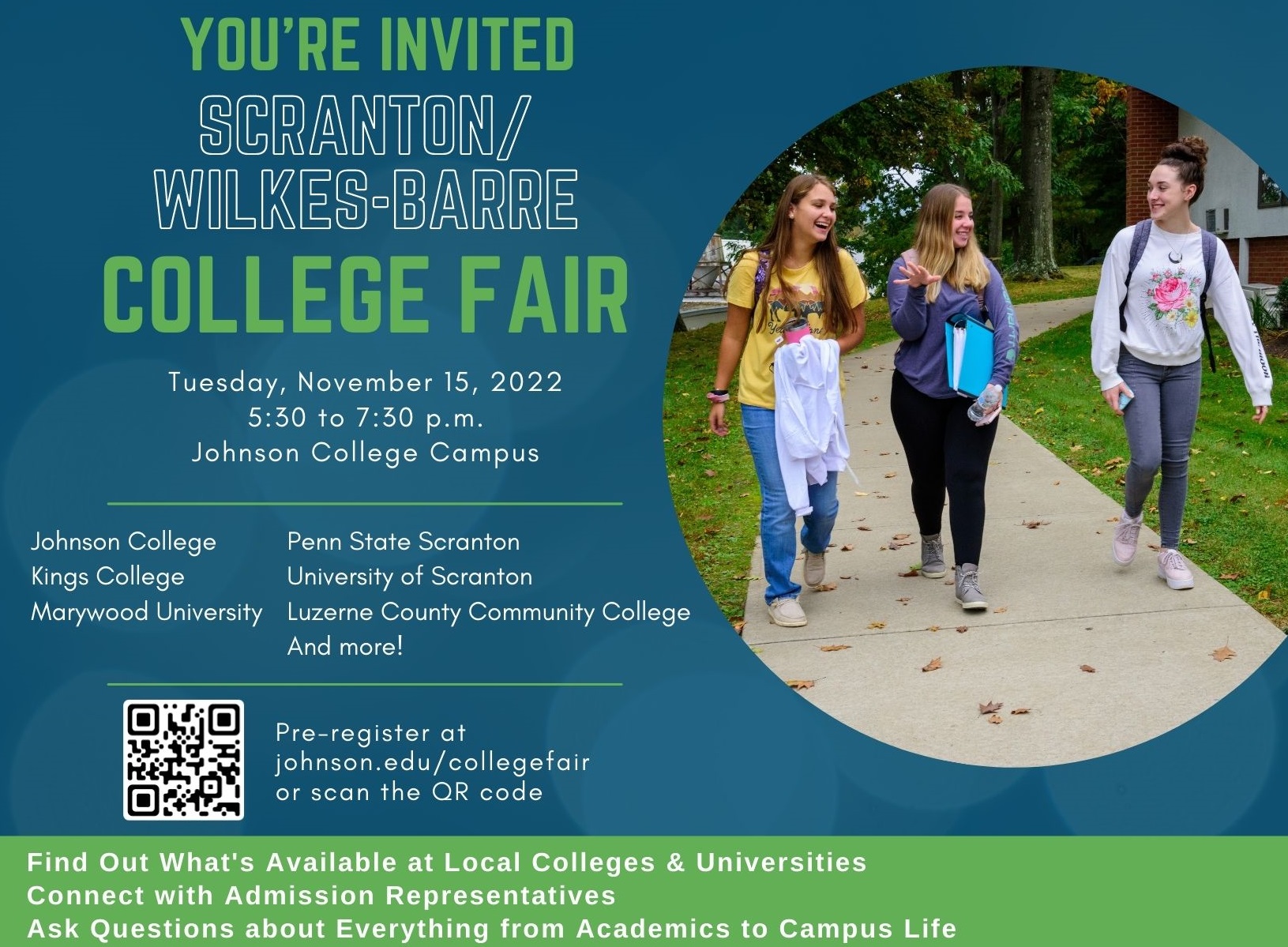 Attention Juniors and Seniors: Scranton/Wilkes-Barre College Fair at Johnson College