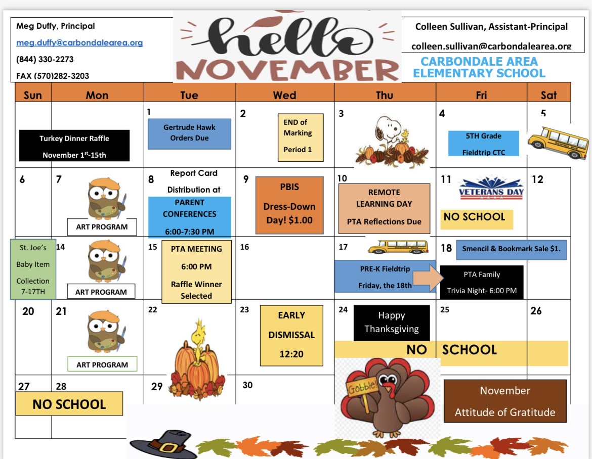 November Calendar