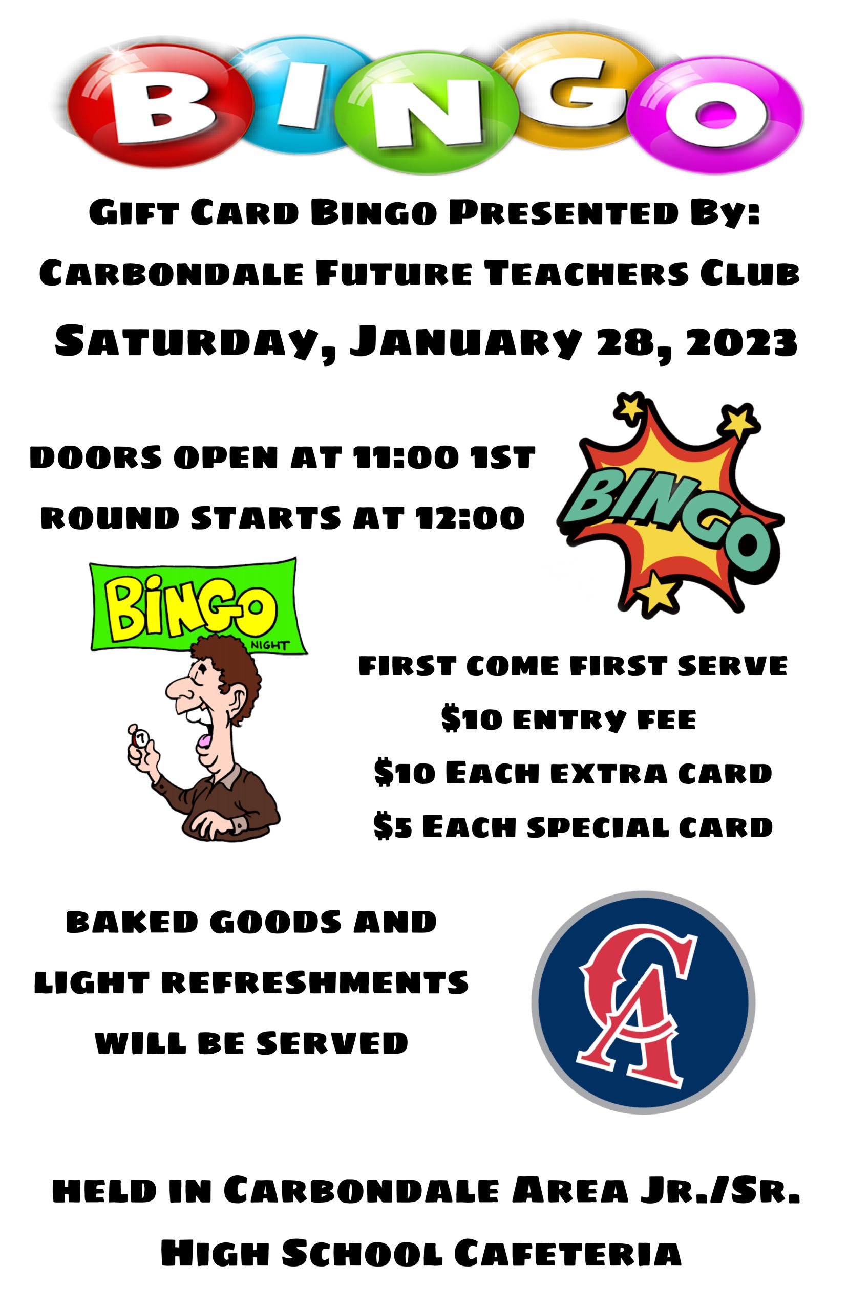 Future Teachers Club Bingo Fundraiser
