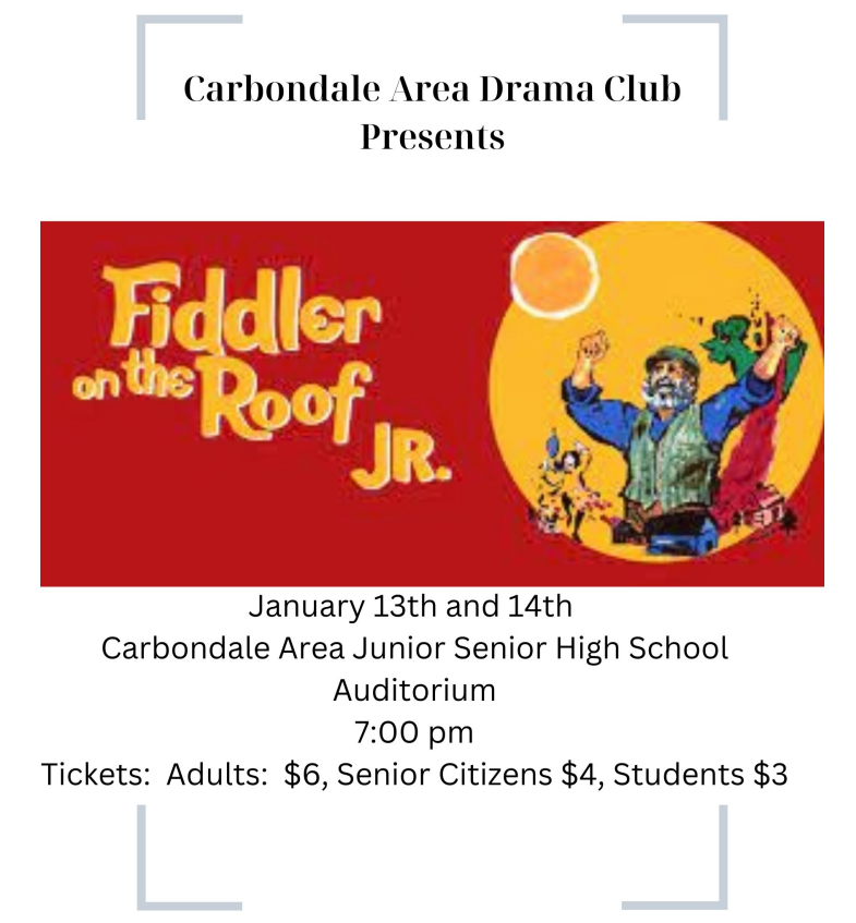 CA Drama Club Presents “Fiddler on the Roof Jr.” on January 13 and 14