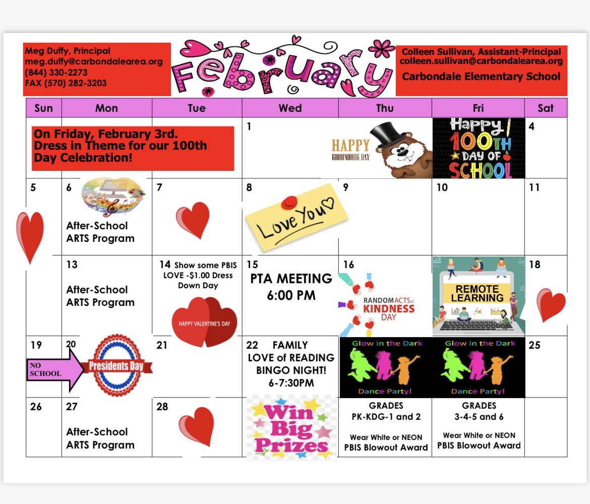CAES February Calendar