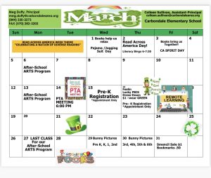 CAES March Calendar