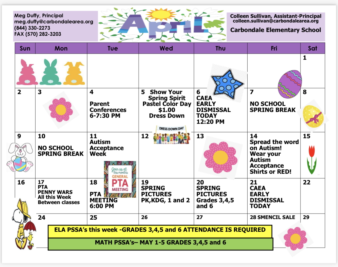 CAES April Calendar