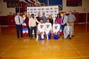 Charger Boys Basketball, Cheerleaders, and Unified Bocce Seniors and Families Honored at Parent-Senior Recognition Night