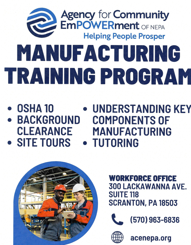 Manufacturing Training Program Opportunity