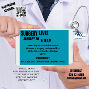 Attention Students in Grades 10-12: Opportunity to View a Live Surgery