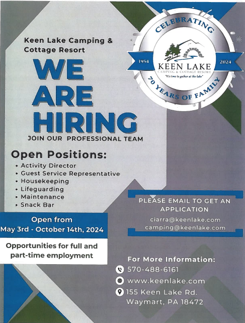 Keen Lake Employment Opportunities