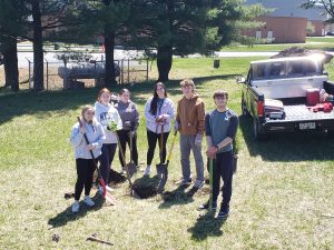 Watershed Club Plants Trees at Carbondale Area Junior/Senior High School
